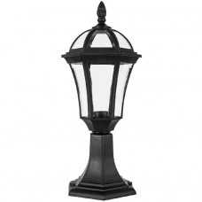 Φωτιστικό Φανάρι Κολωνάκι με ντουί E27 48cm Polycarbonate Μαύρο IP44 96516MF/BL